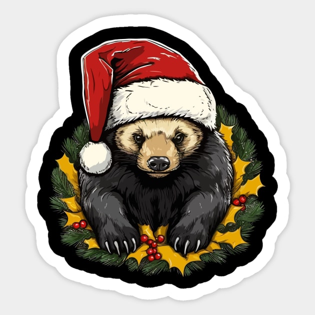 Honey Badger Christmas Sticker by JH Mart